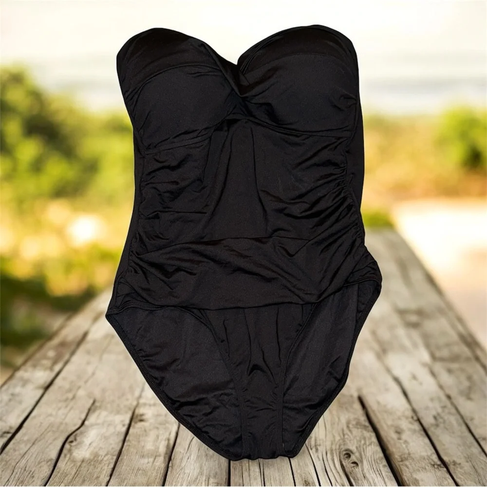 Anne Cole Women's Twist Front Shirred One
Piece Swimsuit Size 14 - Picture 10 of 15